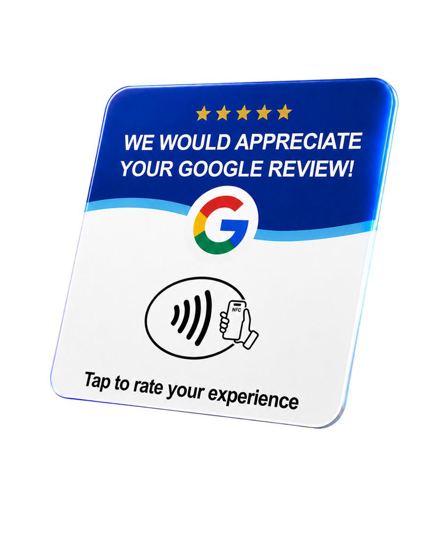 Tarjeta NFC ZoomREV para solicitar reseñas de Google
